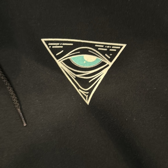 WHITE PHOSPHOR BLACK XL HOODIE , once worn and once washed great cond - Picture 2 of 4